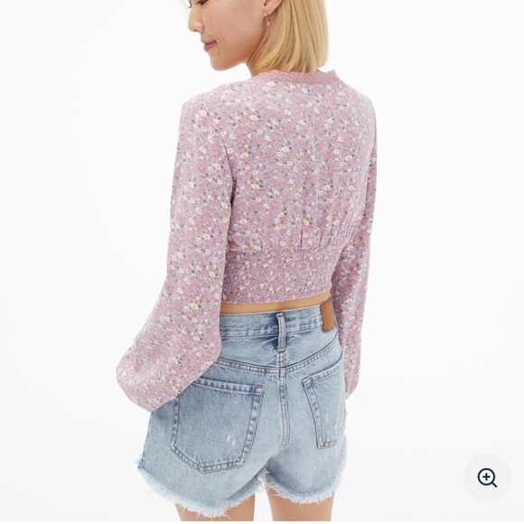 Aeropostale Floral Lace Coquette Top - Picture 4 of 8